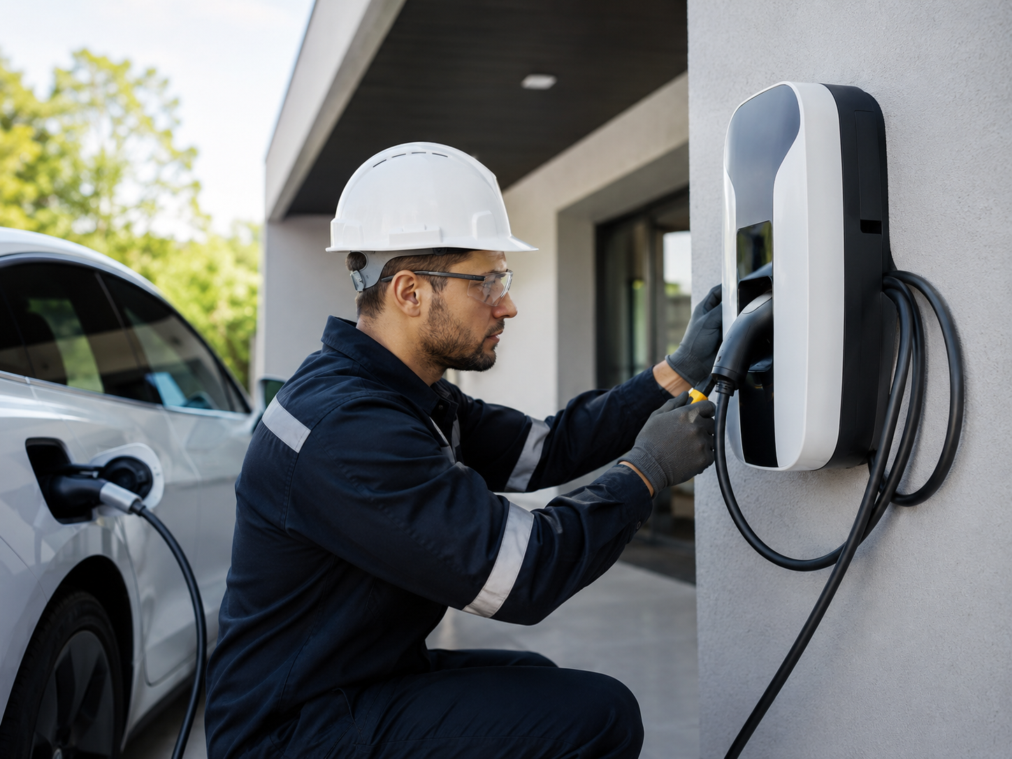 Instalación de cargador para vehículo eléctrico